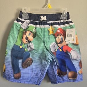 Nintendo Blue and Green Patchwork Shorts